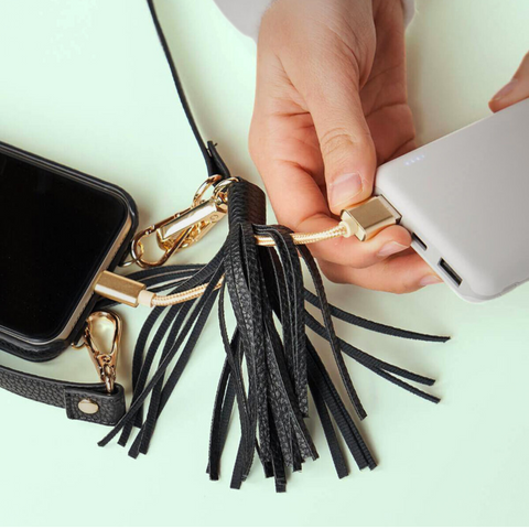 Apple Lightning* USB Fast Charging Cable Tassel - Susan Faris Collection