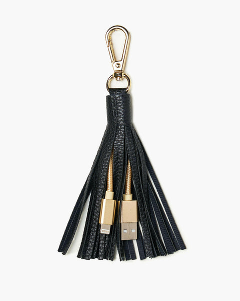 apple charger tassel with cable black